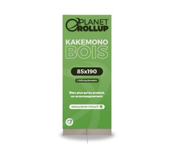 Exemple d'un Kakemono en bois de largeur 85 cm et de hauteur 190 cm